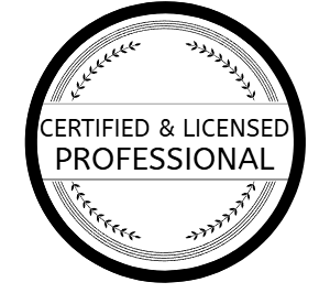 certified & licensed professional badge